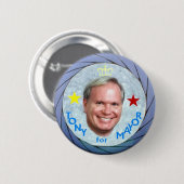 2009 NY Bürgermeister Tony Avella Pin Button (Vorne & Hinten)