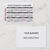 2009 Visitenkarte-Kalender - Customiz es Visitenkarte (Vorne/Hinten)