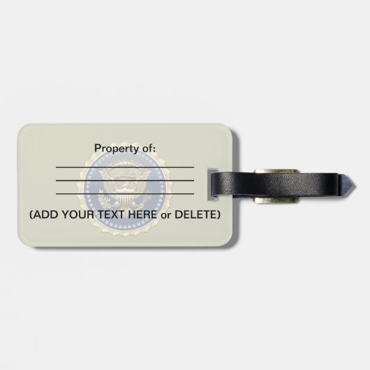 [200] Abzeichen des Präsidenten [PSB] Gepäckanhänger (Rückseite horizontal)