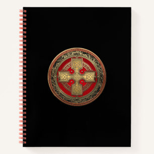 [200] Altes keltisches Sacred Gold Knot Cross Notizblock