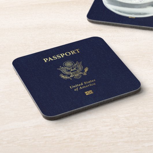 [200] American Passport Cover Getränkeuntersetzer (Linke Seite)