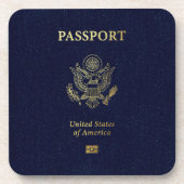 [200] American Passport Cover Getränkeuntersetzer (Vorderseite)