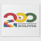 200 años bicentenario de Bolivia Geschenkpapier (Flach)