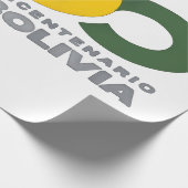 200 años bicentenario de Bolivia Geschenkpapier (Ecke)