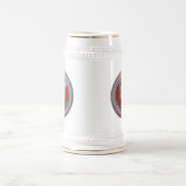 [200] Assyrian Winged Bull: Silver & Black Lamassu Bierglas (Mittel)