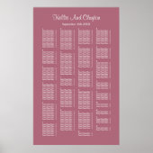 200 Burgund einfache Hochzeitskarte Poster (Vorne)