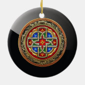[200] Celtic Cross [Gold+Enamel] Keramikornament (Hinten)