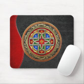 [200] Celtic Cross [Gold+Enamel] Mousepad (Mit Mouse)