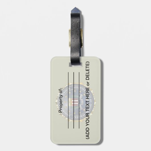 [200] FBI Special Edition Gepäckanhänger (Rückseite vertikal)