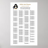 200 Funny Pinguin Greeter Wedding Seating Chart Poster (Vorne)