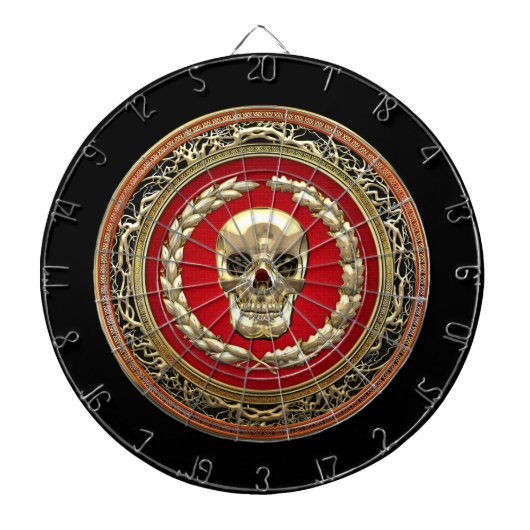 [200] Goldener Totenkopf Dartscheibe (vorne)