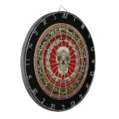 [200] Goldener Totenkopf Dartscheibe (Vorderseite Links)