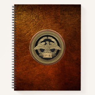 [200] Goldrömischer Kaiseradler auf Goldmedaille Notizblock