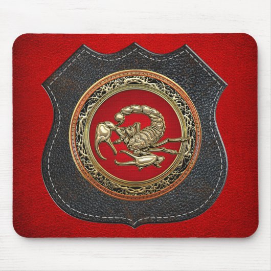 [200] Heiliger Goldener Skorpion auf Rot Mousepad (Vorne)