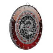 [200] Heiliger Silberkorpion auf Schwarz Dartscheibe (Vorderseite Links)