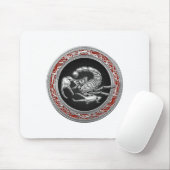[200] Heiliger Silberkorpion auf Schwarz Mousepad (Mit Mouse)