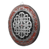 [200] Heiliges keltisches silbernes Knoten-Kreuz Dartscheibe (Vorderseite rechts)