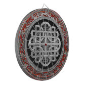 [200] Heiliges keltisches silbernes Knoten-Kreuz Dartscheibe (Vorderseite Links)