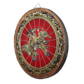 [200] Hokusai - Shoki Riding Shishi Lion Dartscheibe (Vorderseite rechts)