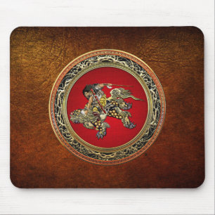 [200] Hokusai - Shoki Riding Shishi Lion Mousepad
