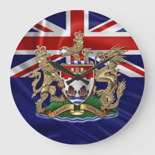 [200] Hongkong - Wappen-Wappen 1959-1997 Große Wanduhr