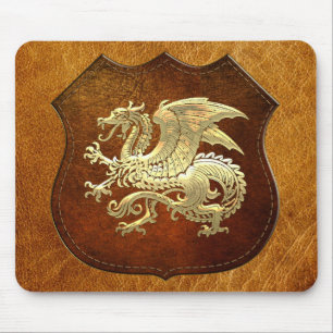 [200] Isländischer Drache, Landvættir [Gold] Mousepad