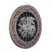 [200] Isländischer Drache, Landvættir [Silber] Dartscheibe (Vorderseite Links)