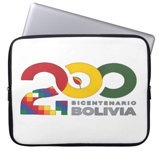 200 Jahre Zweihundertjahrfeier Boliviens Laptopschutzhülle (Vorderseite)