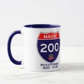 200. Jahrestag Maines zweihundertjährig Tasse (Links)
