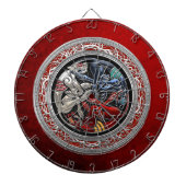 [200] Keltische Schätze - Drei Hunde auf Silber Dartscheibe (vorne)