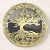 [200] Keltischer Baum des Lebens [Gold] Untersetzer (Vorne)