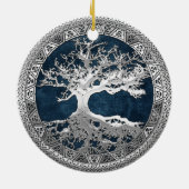[200] Keltischer Baum des Lebens [Silber] Keramik Ornament (Hinten)