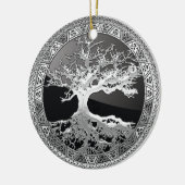 [200] Keltischer Baum des Lebens [Silber] Keramik Ornament (Links)