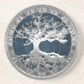 [200] Keltischer Baum des Lebens [Silber] Untersetzer (Vorne)