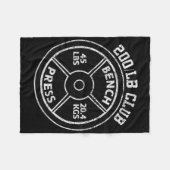 200 Lbs Pound Bench Press Club Gym Weightlifting P Fleecedecke (Vorderseite (Horizontal))