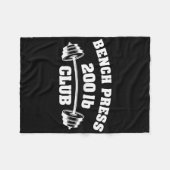 200 Lbs Pound Bench Press Club Gym Weightlifting P Fleecedecke (Vorderseite (Horizontal))
