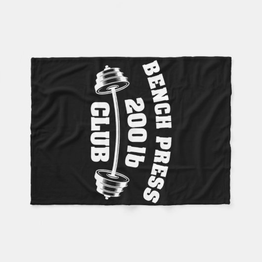 200 Lbs Pound Bench Press Club Gym Weightlifting P Fleecedecke (Vorderseite (Horizontal))