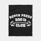 200 Lbs Pound Bench Press Club Gym Weightlifting P Fleecedecke (Vorderseite)