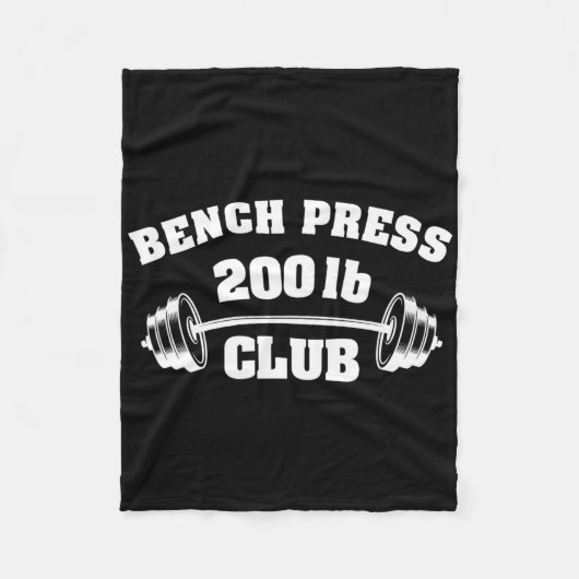 200 Lbs Pound Bench Press Club Gym Weightlifting P Fleecedecke (Vorderseite)