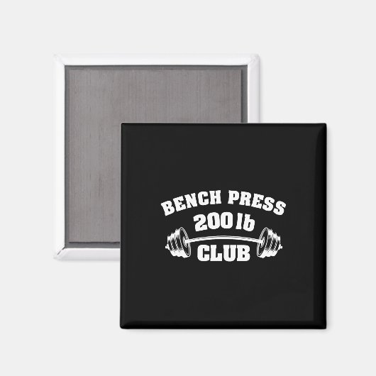 200 Lbs Pound Bench Press Club Gym Weightlifting P Magnet (Vorderseite/Rückseite)