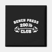 200 Lbs Pound Bench Press Club Gym Weightlifting P Magnet (Vorne)