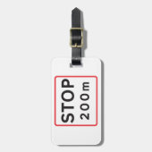 200 m lange Haltestelle für die Verkehrswarnung Gepäckanhänger (Vorderseite vertikal)