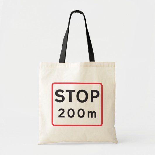 200 m lange Haltestelle für die Verkehrswarnung Tragetasche (Vorne)