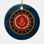 [200] Masonic Square and Compasses [3. Grad] Keramikornament (Vorne)