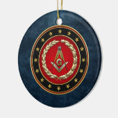 [200] Masonic Square and Compasses [3. Grad] Keramikornament (Links)