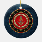 [200] Masonic Square and Compasses [3. Grad] Keramikornament (Hinten)