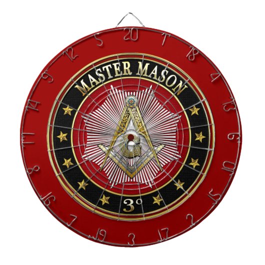 [200] Master Mason - 3rd Degree Square & Compasses Dartscheibe (vorne)