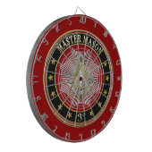 [200] Master Mason - 3rd Degree Square & Compasses Dartscheibe (Vorderseite Links)