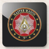 [200] Master Mason - 3rd Degree Square & Compasses Getränkeuntersetzer (Vorderseite)