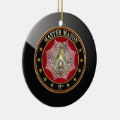 [200] Master Mason - 3rd Degree Square & Compasses Keramikornament (Rechts)